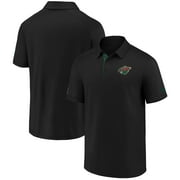Men's Fanatics Black Minnesota Wild Authentic Pro Locker Room Polo